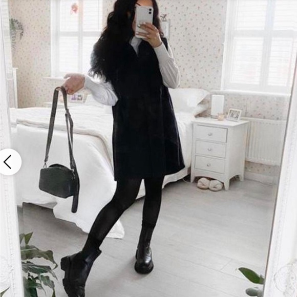 Zara Sleeveless Black Shirt Dress Button Down Size Small NWT - Picture 2 of 16